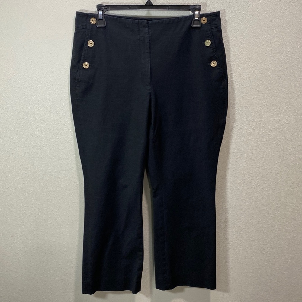 White House Black Market flare crop pants‎ sailor style